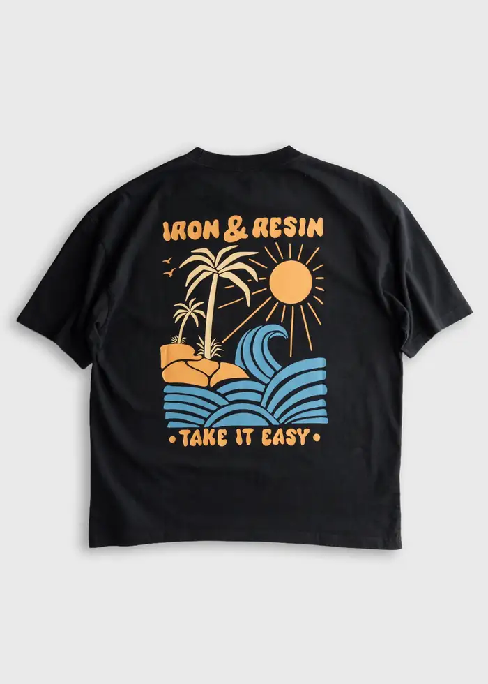 Iron and Resin graphic t-shirt with a palm tree print